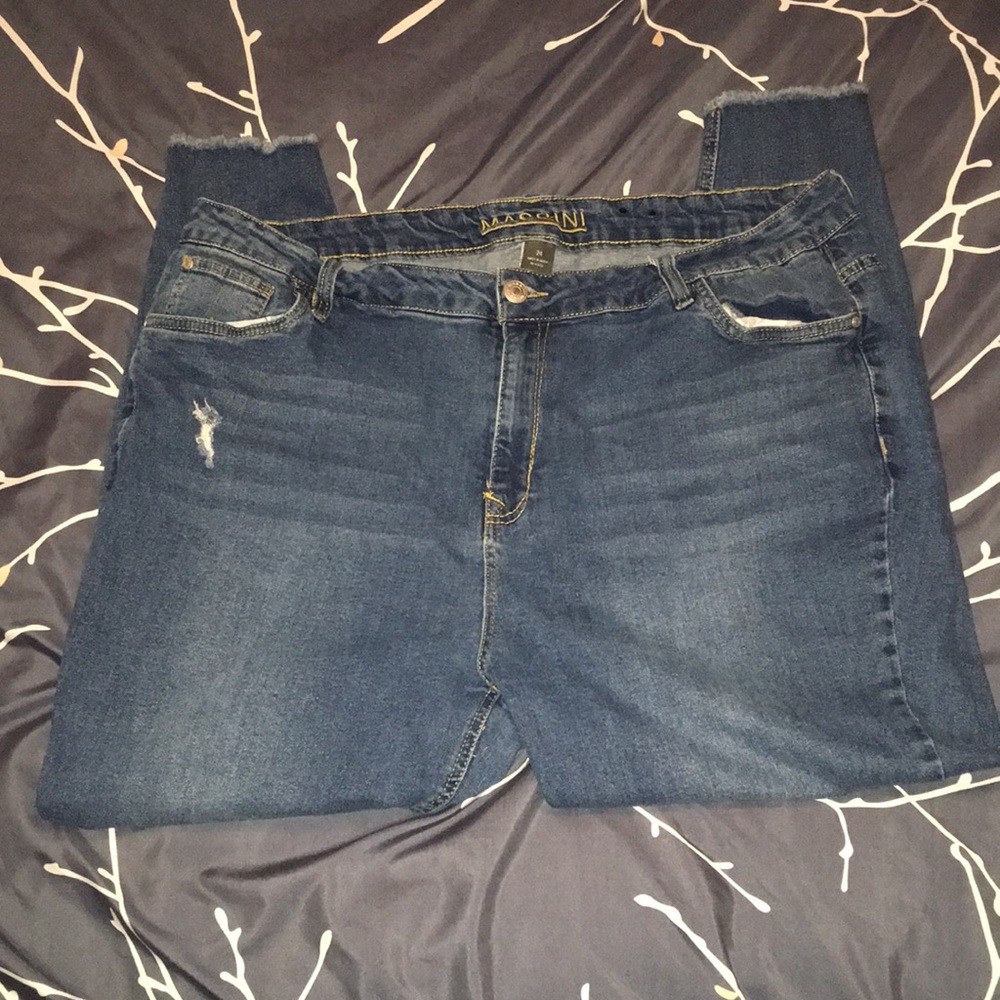 Massini High Rise Distressed Skinny Jeans